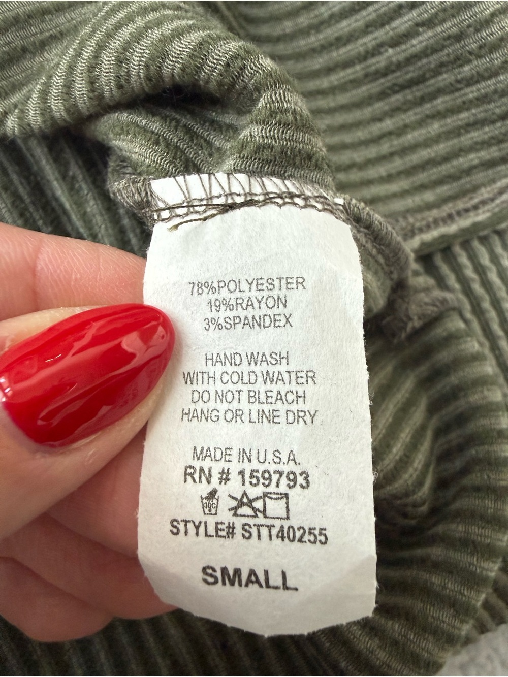 Stylive Olive Ribbed Button-Front Polo - Picture 8 of 10